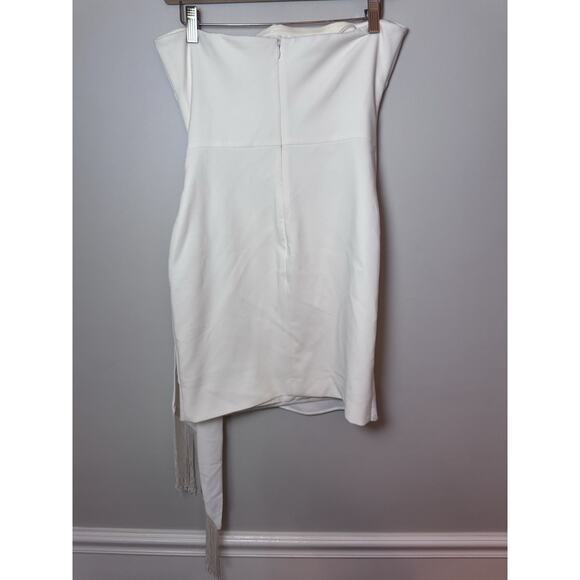 Likely Womens White Solid Lexie Strapless Bodycon Sash Mini Dress Size 6 $275 - Picture 10 of 13